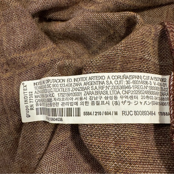 ZARA Plaid Oversized Tunic Top - Picture 7 of 7